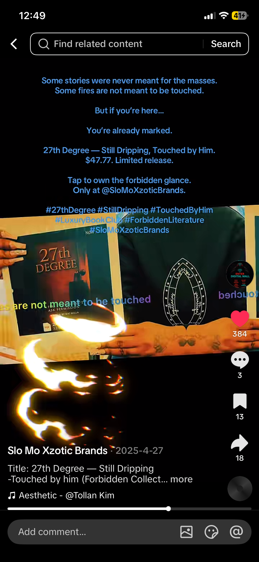 27TH DEGREE™ – Still Dripping, Touched by Him | Forbidden Glance Edition  
Price: $47.77